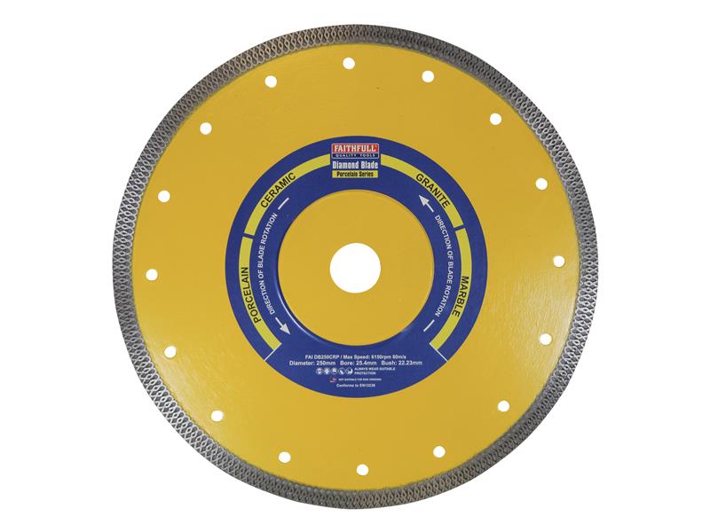 Faithfull Porcelain Diamond Blade 250 x 25.4mm FAIDB250CRP