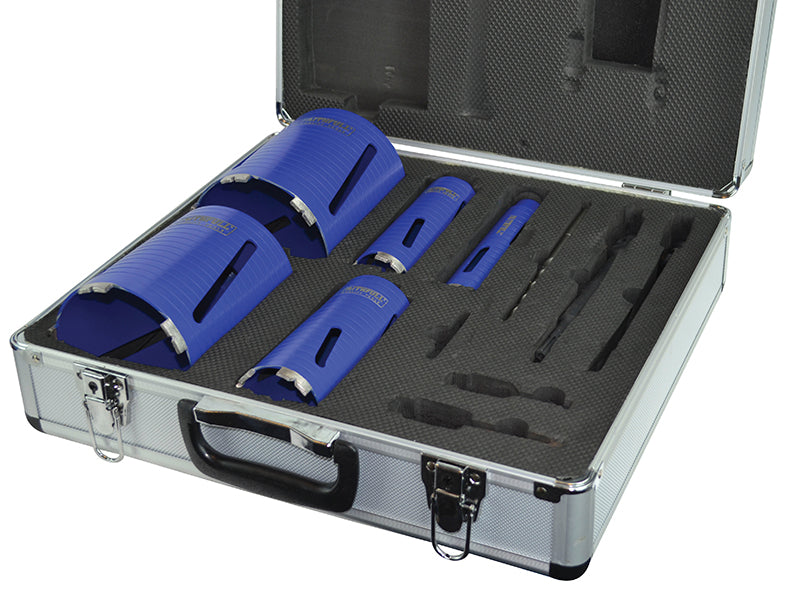 Faithfull Diamond Core Drill Kit & Case Set of 11 FAIDCKIT11