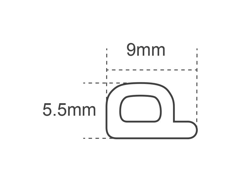 Faithfull EPDM Draught Excluder Brown 6M 9 x 5.5mm FAIDEP9556B