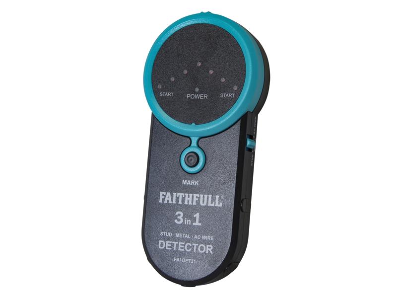 Faithfull 3-in-1 Detector Stud Metal & Live Wire FAIDET31
