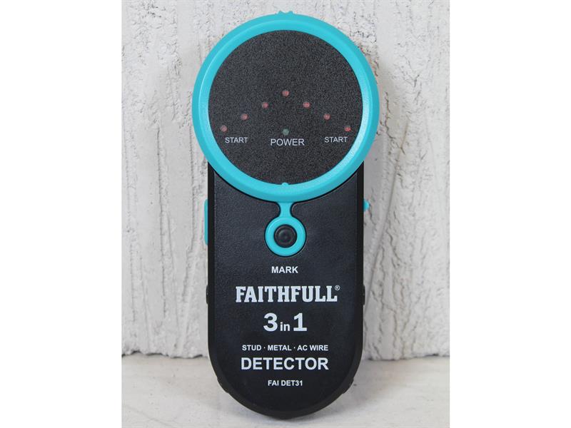 Faithfull 3-in-1 Detector Stud Metal & Live Wire FAIDET31