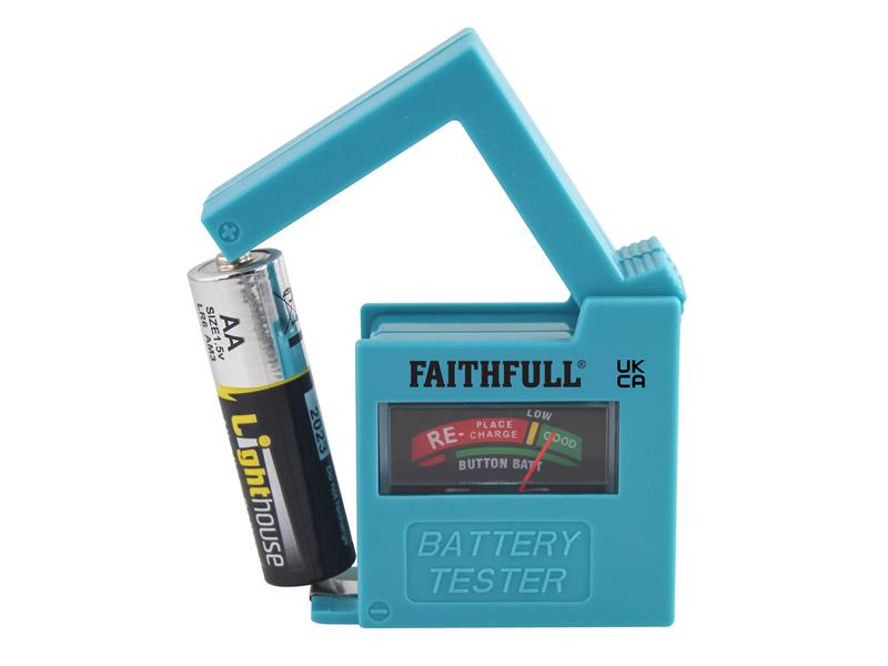 Faithfull Battery Tester for AA, AAA, C, D & 9V FAIDETBAT