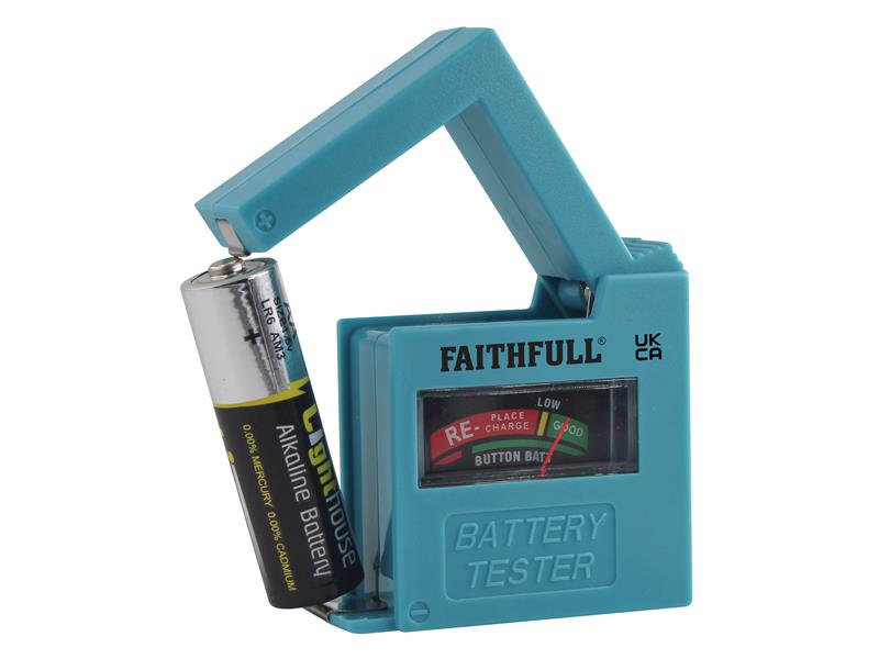 Faithfull Battery Tester for AA, AAA, C, D & 9V FAIDETBAT