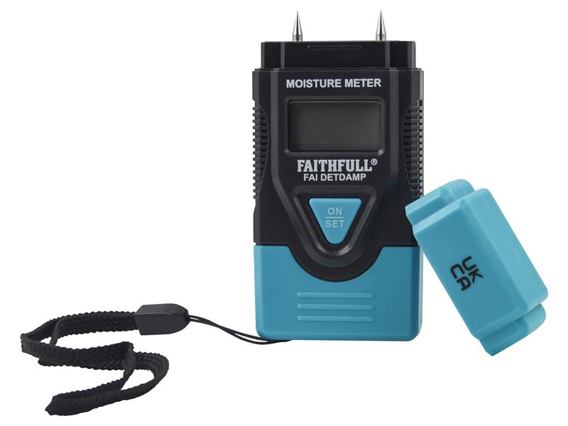 Faithfull Damp & Moisture Meter LCD Display FAIDETDAMP