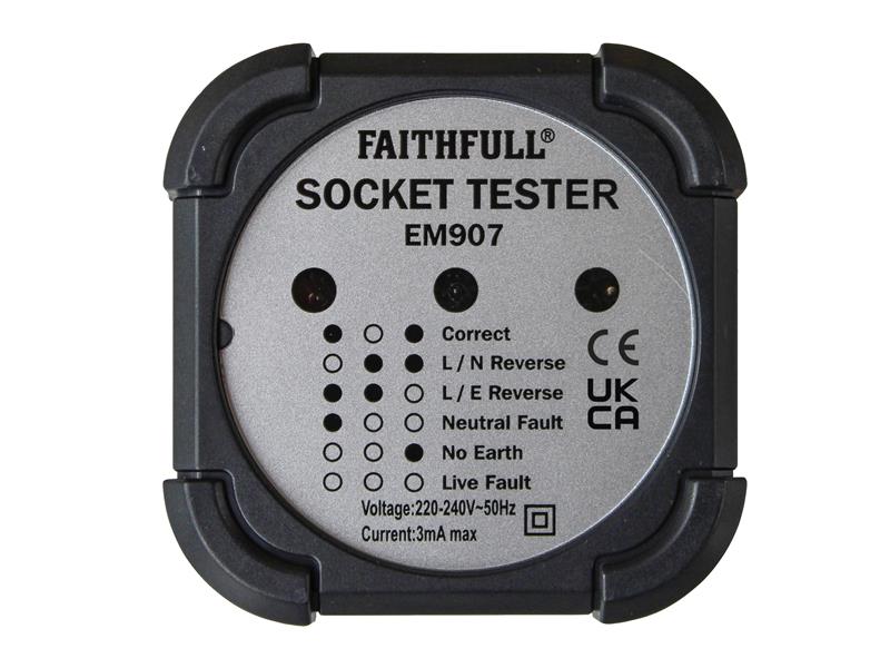 Faithfull Socket Polarity Tester FAIDETSOC