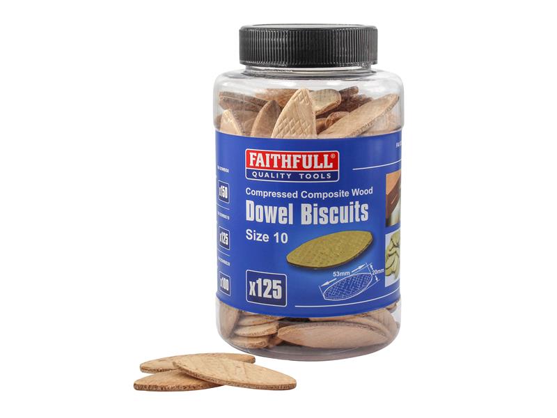 Faithfull Biscuit Wood No 10 (Tub 125) FAIDOWBIS10