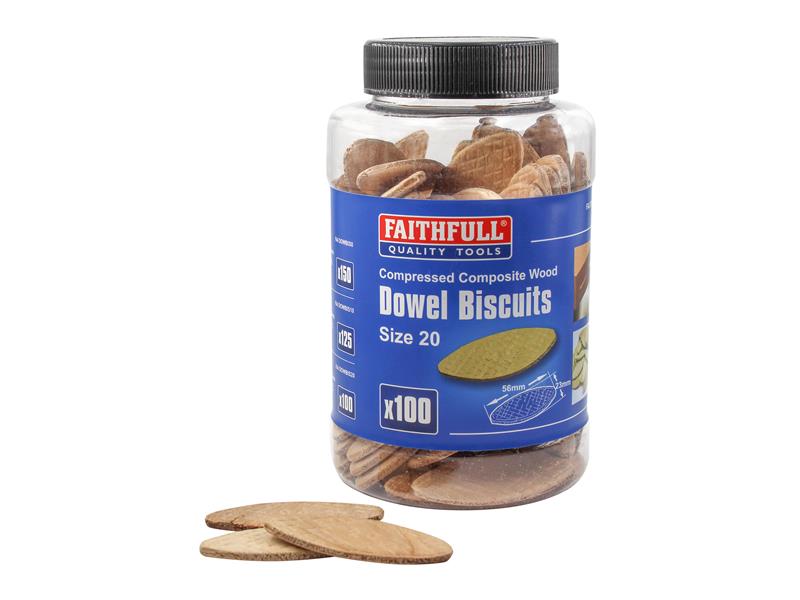 Faithfull Biscuit Wood No 20 (Tub 100) FAIDOWBIS20
