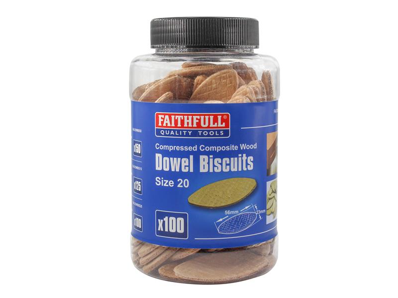 Faithfull Biscuit Wood No 20 (Tub 100) FAIDOWBIS20