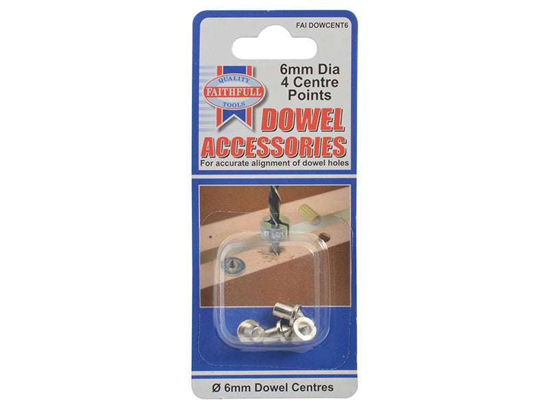 Faithfull Centre Points 4 x 10mm FAIDOWCENT10