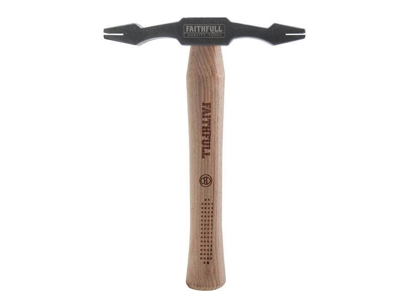 Faithfull Double Scutch Hammer FSC Hickory Shaft Comb Slots Both Ends FAIDSHFSC