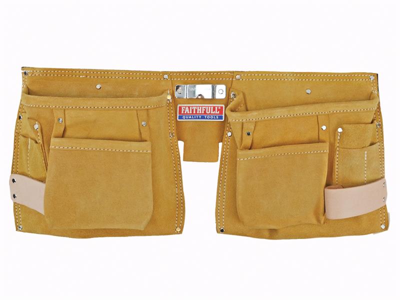 Faithfull Double Tool & Nail Pouch FAIDTNP3