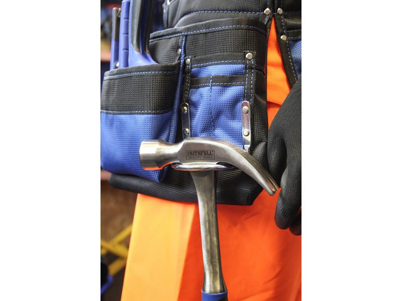 Faithfull Double Tool & Nail Pouch 2100D Nylon Size 260 x 600mm FAIDTNPN
