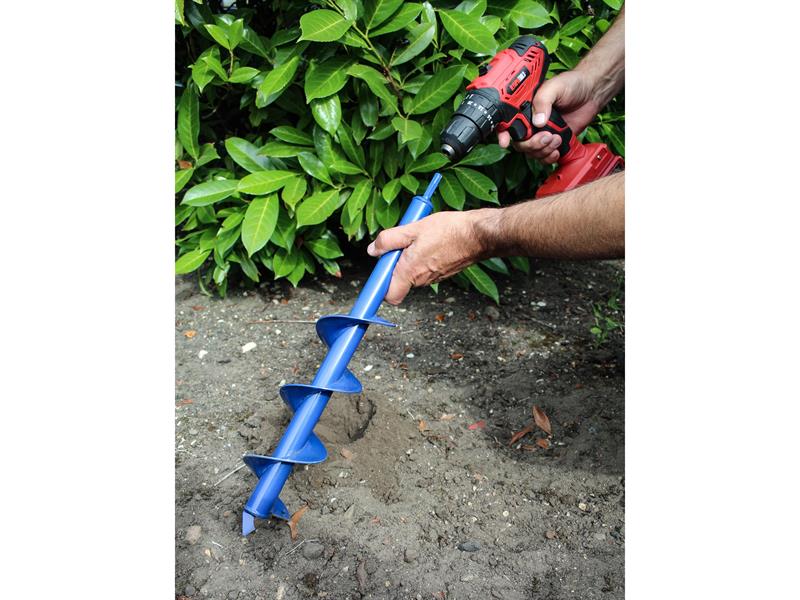 Faithfull Earth Auger Drill Bit 80 x 450mm For fence posts boreholes FAIEA80450