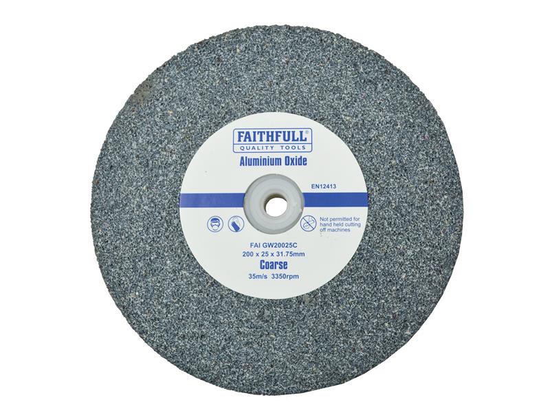Faithfull General Purpose Grinding Wheel 200 x 25mm Coarse Alox FAIGW20025C