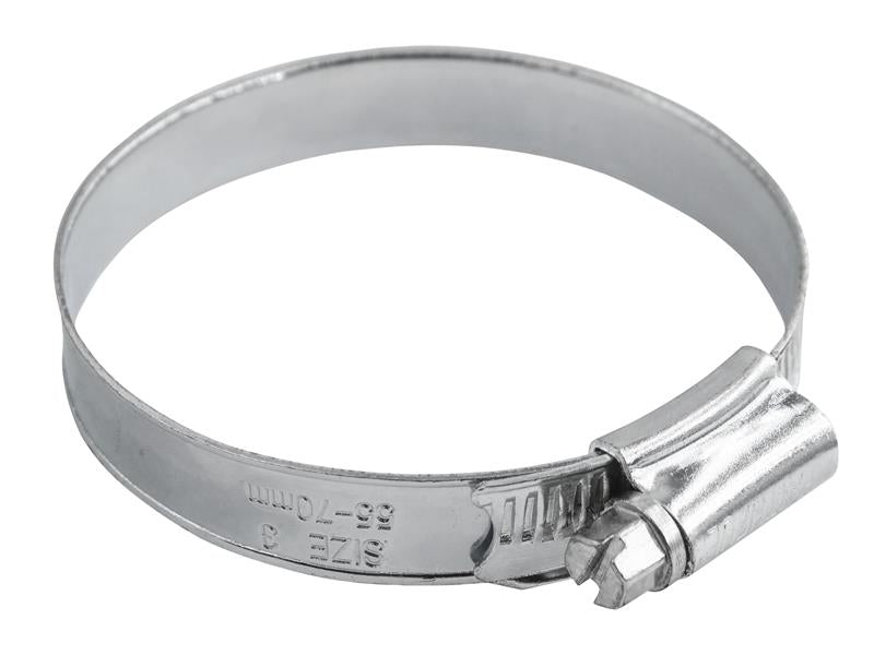 Faithfull 3 Stainless Steel Hose Clip 55 - 70mm FAIHC3SSB