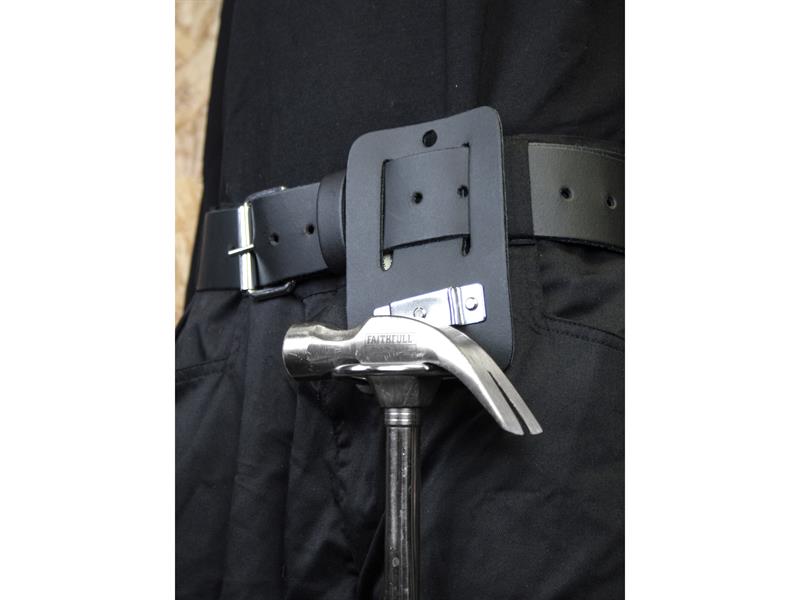 Faithfull Swivel Hammer Holder Belt Fitting Leather 150 x 100mm 6 x 4in FAIHH2B