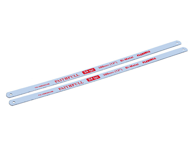 Faithfull Hacksaw Blades 300mm (12in) x 24 TPI (Pack 2) FAIHSB30024