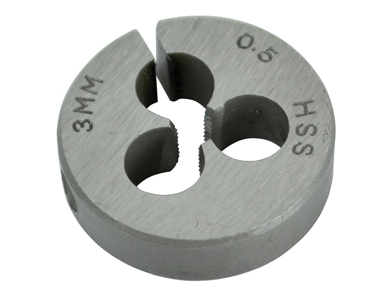 Faithfull HSS Straight Flute Split Die M3 x 0.5, 13/16in OD FAIHSSDM3