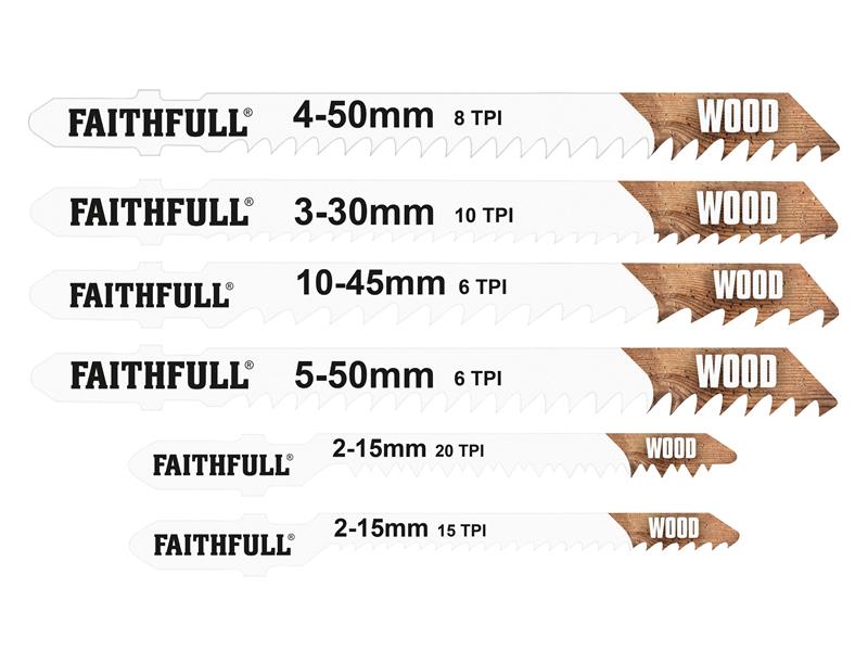 Faithfull Jigsaw Blade Set of 10 Assorted FAIJBSET10