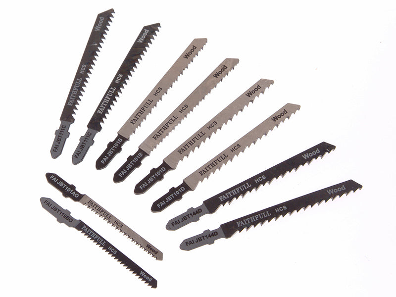 Faithfull Jigsaw Blade Set of 10 Assorted FAIJBSET10