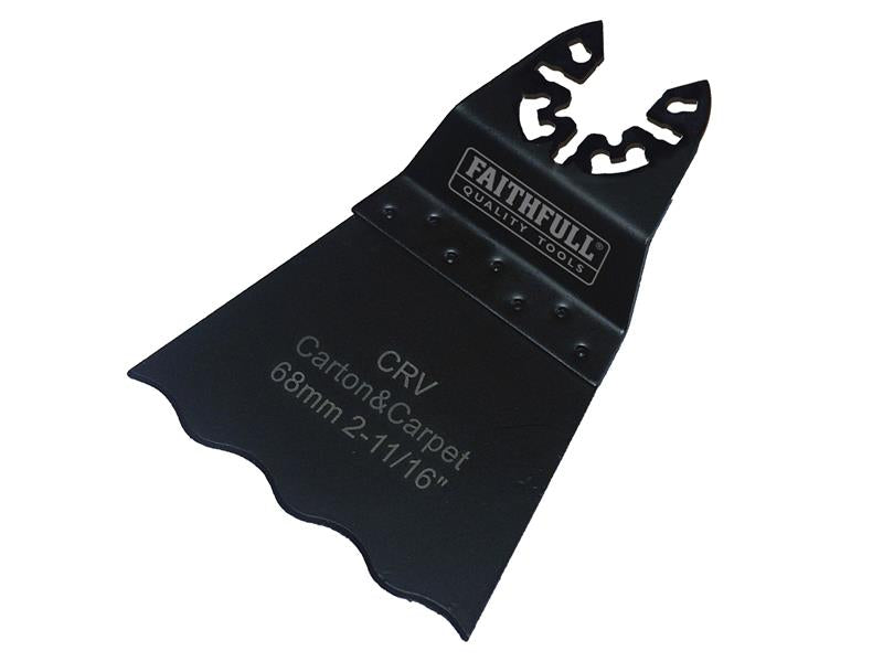 Faithfull Multi-Functional Tool CrV Serrated Wavy Edge Saw Blade 68mm FAIMFSER68