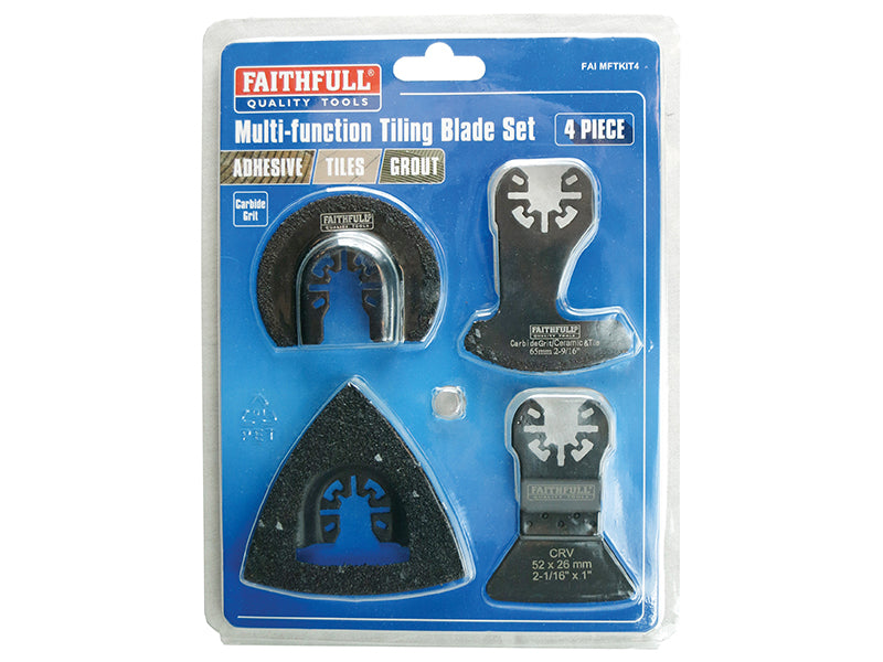 Faithfull Multi-Tool Tiling Kit, 4 Piece FAIMFTKIT4