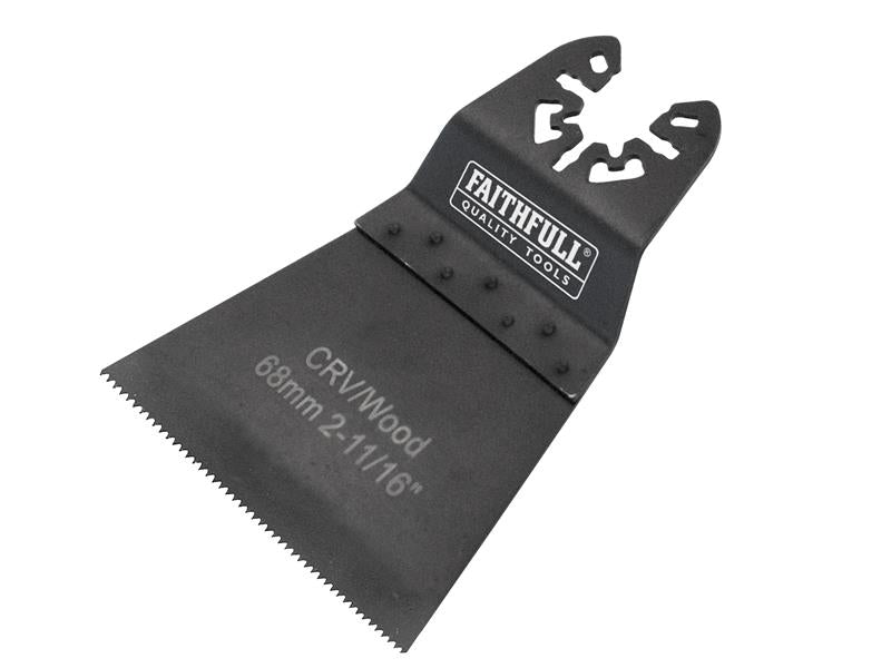 Faithfull Multi-Function Tool CrV Flush Cut Wood Blade Side Set 68mm FAIMFW68