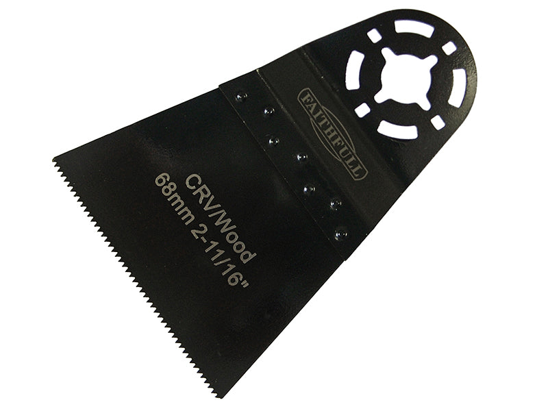 Faithfull Multi-Function Tool CrV Flush Cut Wood Blade Side Set 68mm FAIMFW68
