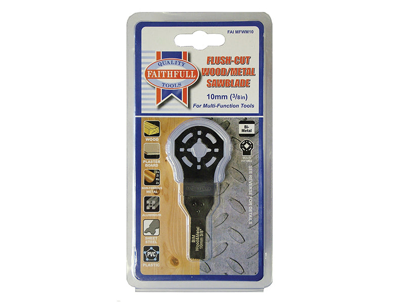 Faithfull Multi-Functional Tool Flush Cut Wood/Bi-Metal Blade 10mm FAIMFWM10