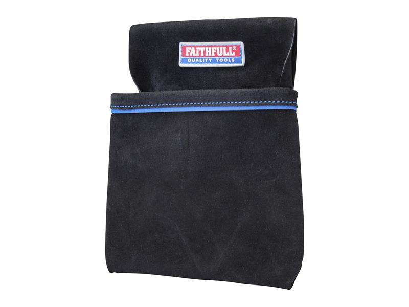 Faithfull Single Pocket Nail Pouch Suede Overall Size 240 x 220mm FAINP1B