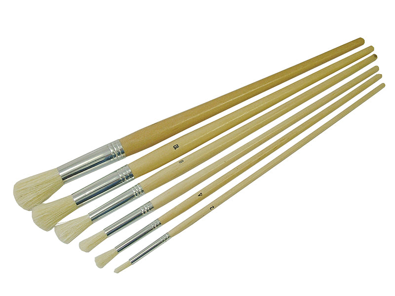 Faithfull Round Fitch Brush Set. 6 Piece FAIPBFITRPK