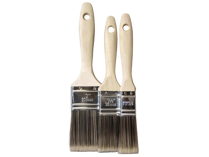 Faithfull Tradesman Synthetic Paint Brush Set, 3 Piece FAIPBTSET3