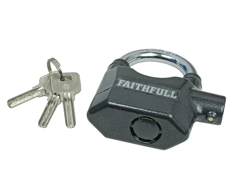 Faithfull Padlock with Security Alarm 70mm FAIPLALARM