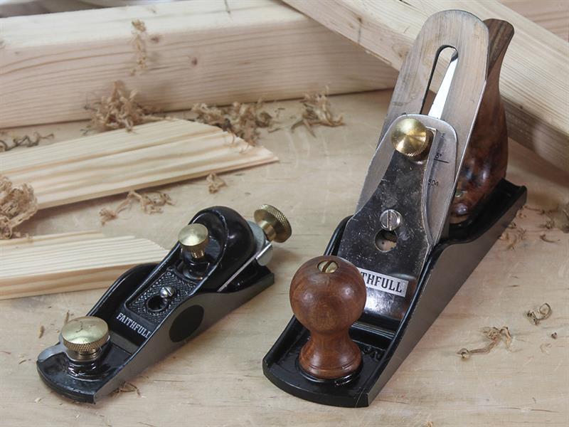 Faithfull No.4 Plane & No.60 1/2 Plane in Wooden Box FAIPLANE4AV