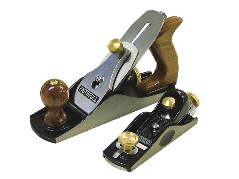 Faithfull No.4 Plane & No.60 1/2 Plane in Wooden Box FAIPLANE4AV