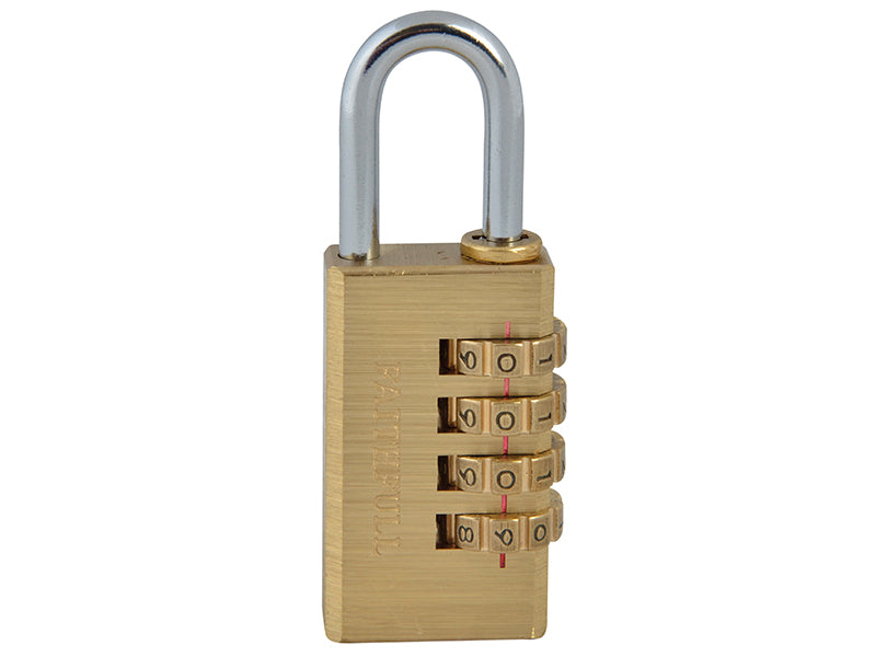 Faithfull Brass Combination Padlock 28mm FAIPLB28COM