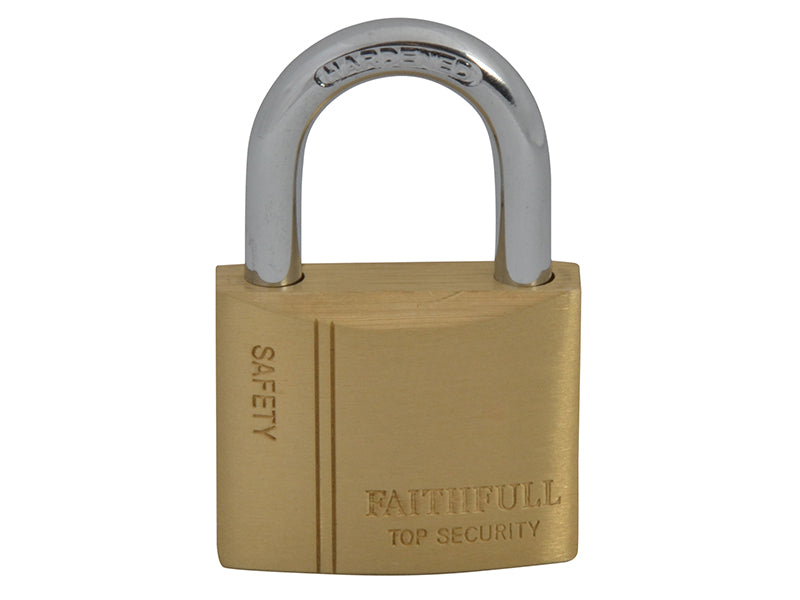 Faithfull Brass Padlock 40mm 3 Keys FAIPLB40