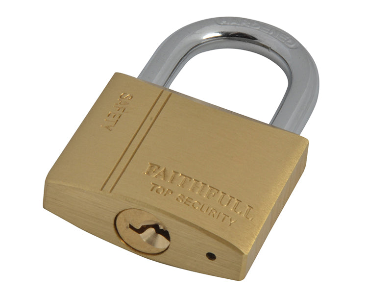 Faithfull Brass Padlock 40mm 3 Keys FAIPLB40