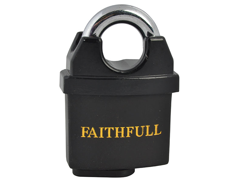 Faithfull PVC Coated Brass Padlock 50mm FAIPLB50WP