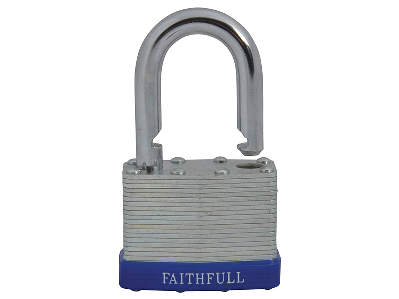 Faithfull Laminated Steel Padlock 50mm 3 Keys FAIPLLAM50
