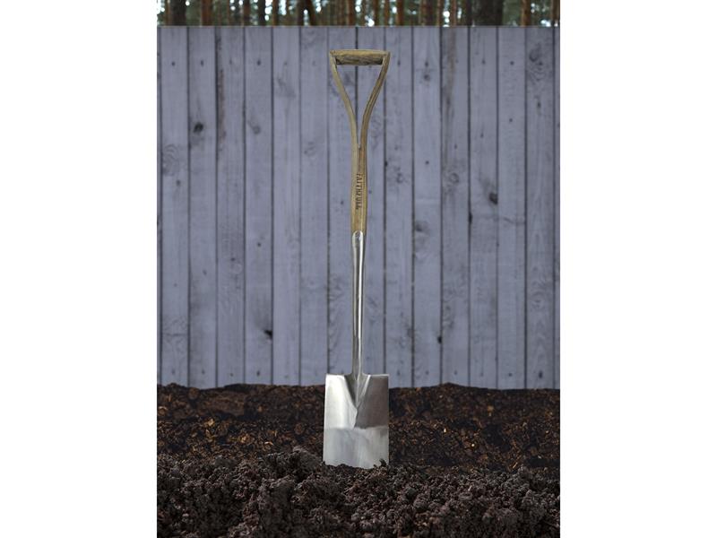 Faithfull Prestige Stainless Steel Border Spade Ash Handle FAIPRESBSSS