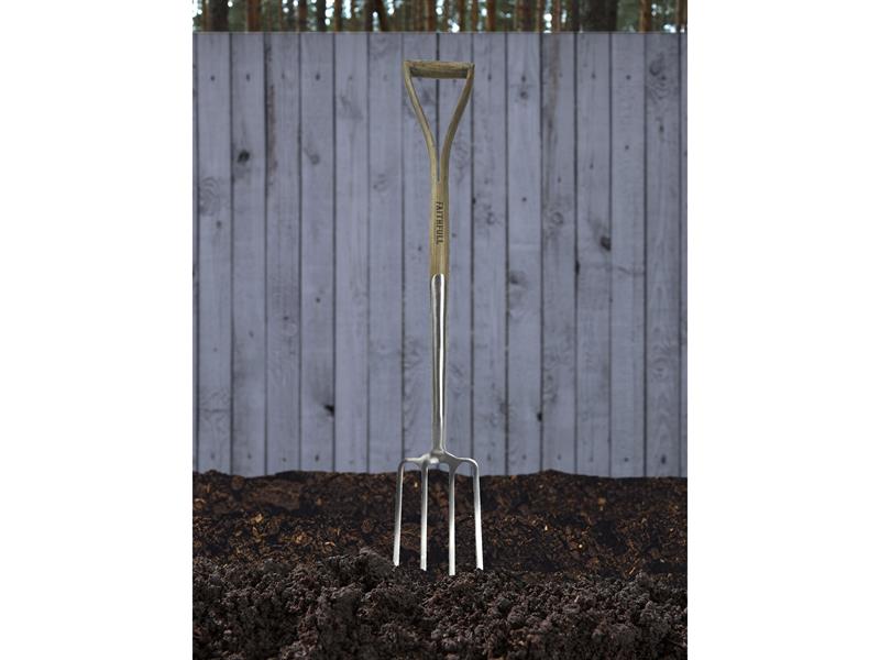 Faithfull Prestige Stainless Steel Digging Fork Ash Handle FAIPRESDFSS