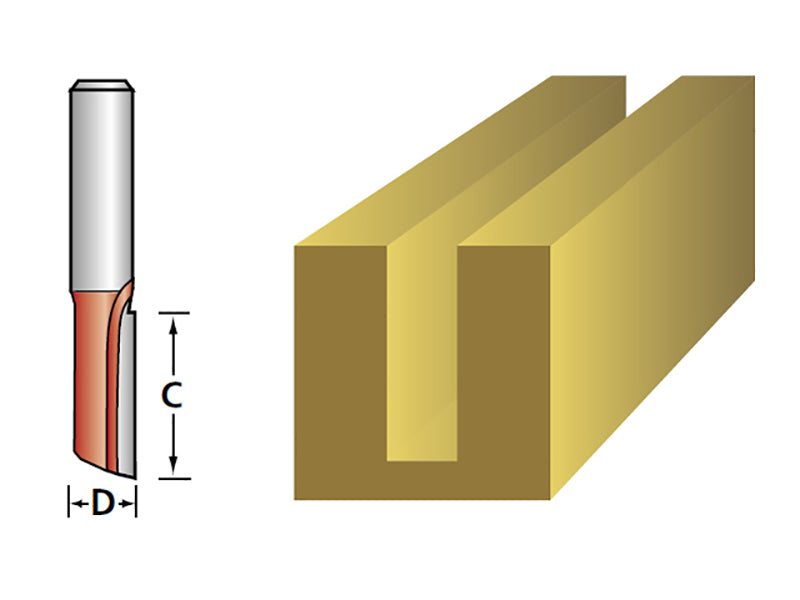 Faithfull Router Bit TCT Single Flute 3.2 x 10mm 1/4in Shank FAIRB11