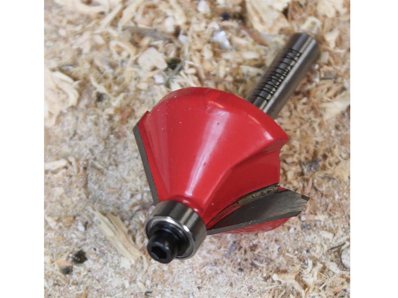 Faithfull Router Bit TCT 45° Chamfer 1/4in Shank FAIRB81