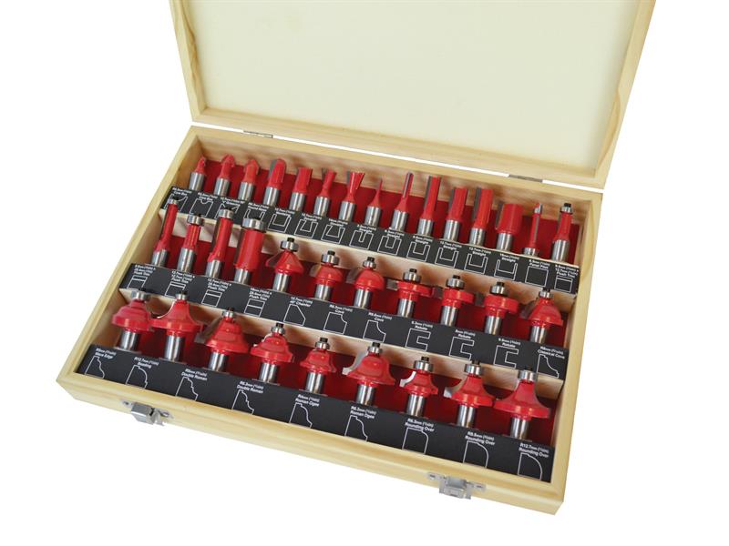 Faithfull 1/2in TCT Router Bit Set, 35 Piece FAIRBS35