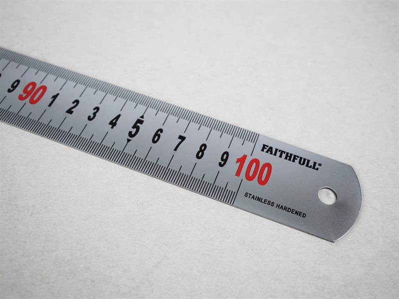Faithfull Matt Silver Measuring Rule 1000mm FAIRUL1000MS