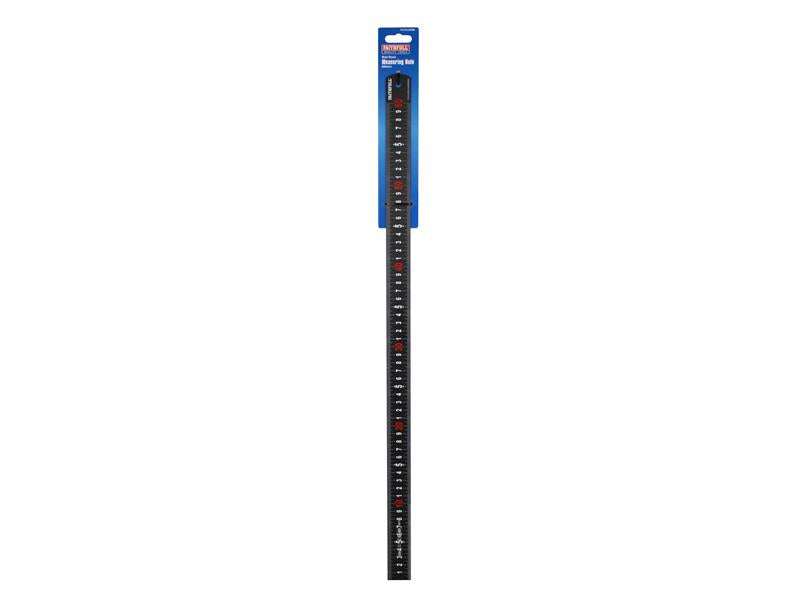 Faithfull Matt Black Stainless Steel Measuring Rule 600mm FAIRUL600MB
