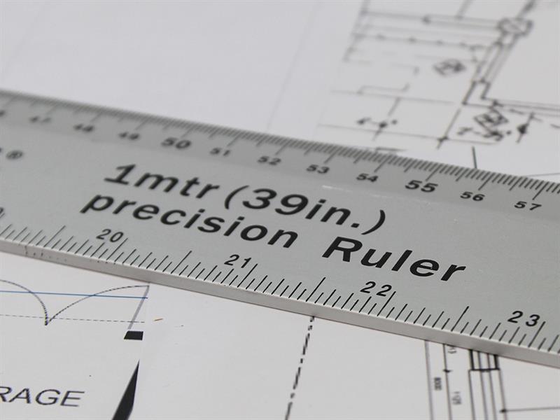 Faithfull Aluminium Flat Rule 1m/39in FAIRULE1000