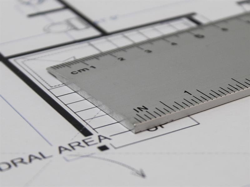 Faithfull Aluminium Flat Rule 1m/39in FAIRULE1000