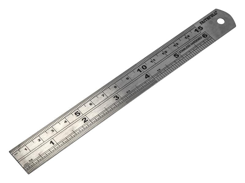 Faithfull Steel Rule 150mm / 6in x 19mm FAIRULE150SS